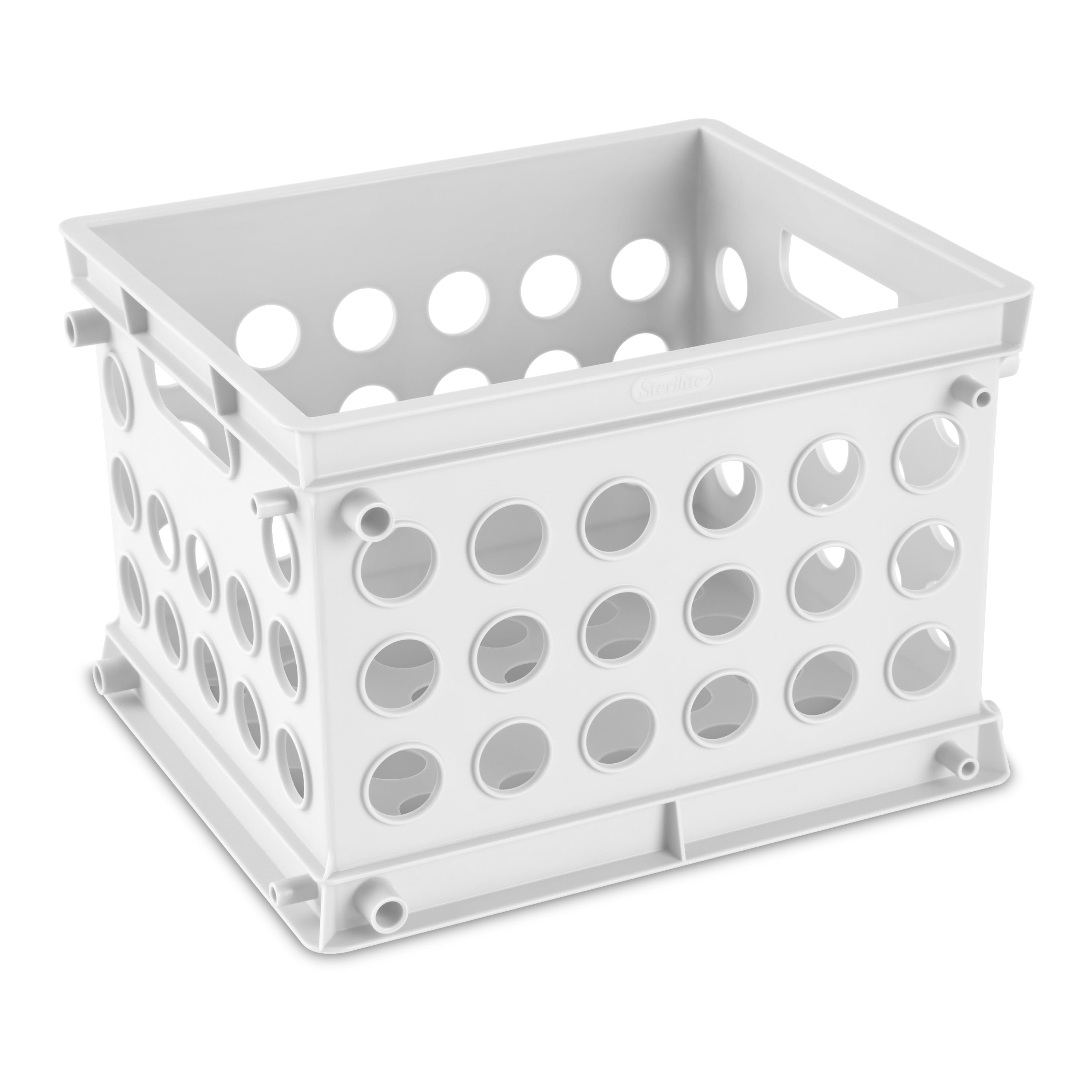 Sterilite Plastic Storage Cube / Mini Crate, 9” L x 7 3/4” W x 6 1/8” H