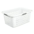 thumbnail image 1 of Sterilite Rectangle Laundry Basket, 2 Bushel Plastic Hamper with Handles, White, 18 Pack, 1 of 9