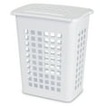 thumbnail image 1 of Sterilite Rectangular LiftTop Laundry Hamper Plastic, White, 1 of 8