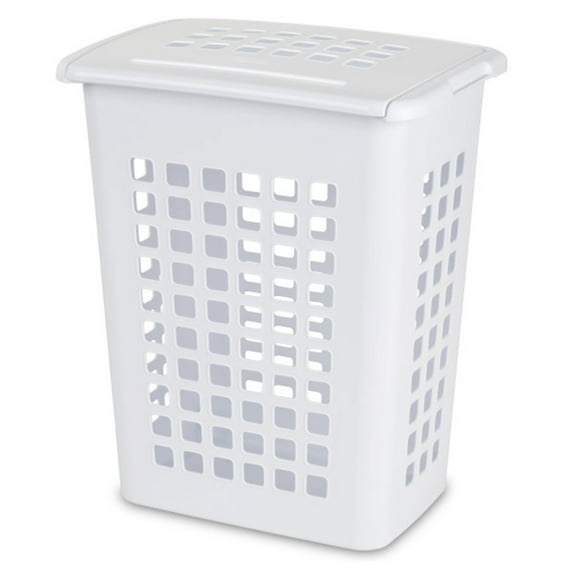 Sterilite Rectangular LiftTop Plastic Laundry Hamper Basket Bin, (12 Pack)
