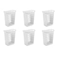 thumbnail image 1 of Sterilite Large Rectangular Open Hamper, Open Laundry Hamper, Plastic, for Narrow Spaces, White, 6 Pack, 1 of 9