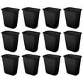 thumbnail image 1 of Sterilite Rectangular Wastebasket 9 Gal Open Top Trash Bin, 12 Pack, Black, 1 of 4