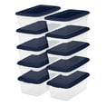 thumbnail image 1 of Sterilite Set of (10) 6 Qt. Storage Boxes Plastic, Blue Cove, 1 of 6