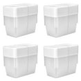 thumbnail image 1 of Sterilite Set of (10) 6 Quart Storage Boxes, Clear Plastic Storage Bins with Snap-on Lid, White, 4 Pack, 1 of 9
