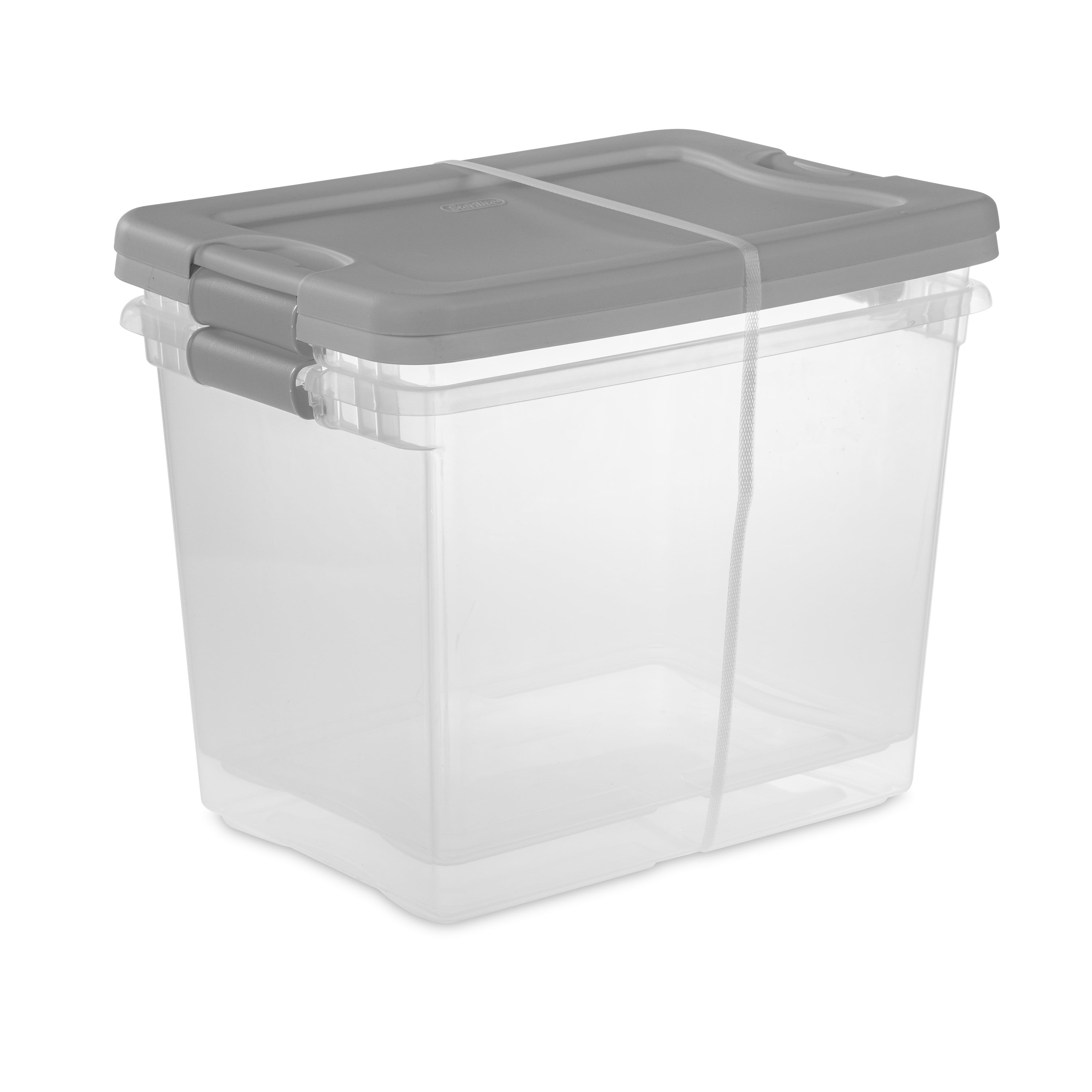 Sterilite 6 qt. Storage Box Plastic, Titanium, Set of 40
