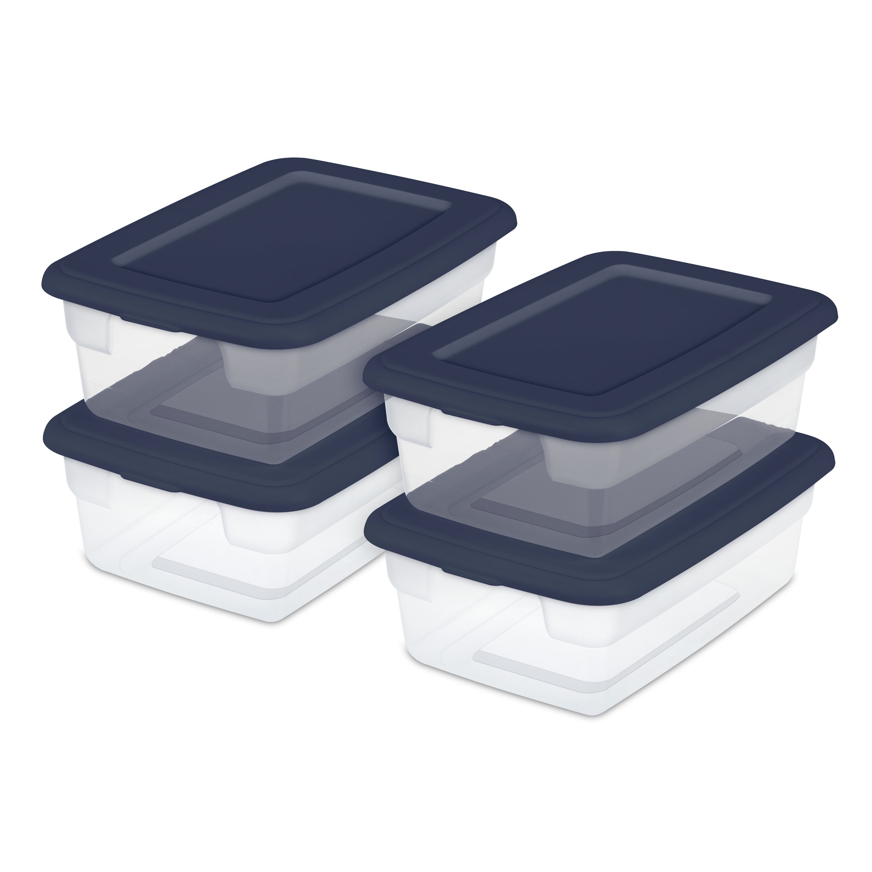 Case of 4 Sterilite 116 Quart Ultra Latch Boxes - 116 Quart - Clear