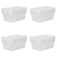 thumbnail image 1 of Sterilite Set of (4) Small Storage Bin, 12 Quart Clear Plastic Storage Container with Snap-On Lid, White, 4 Pack, 1 of 9