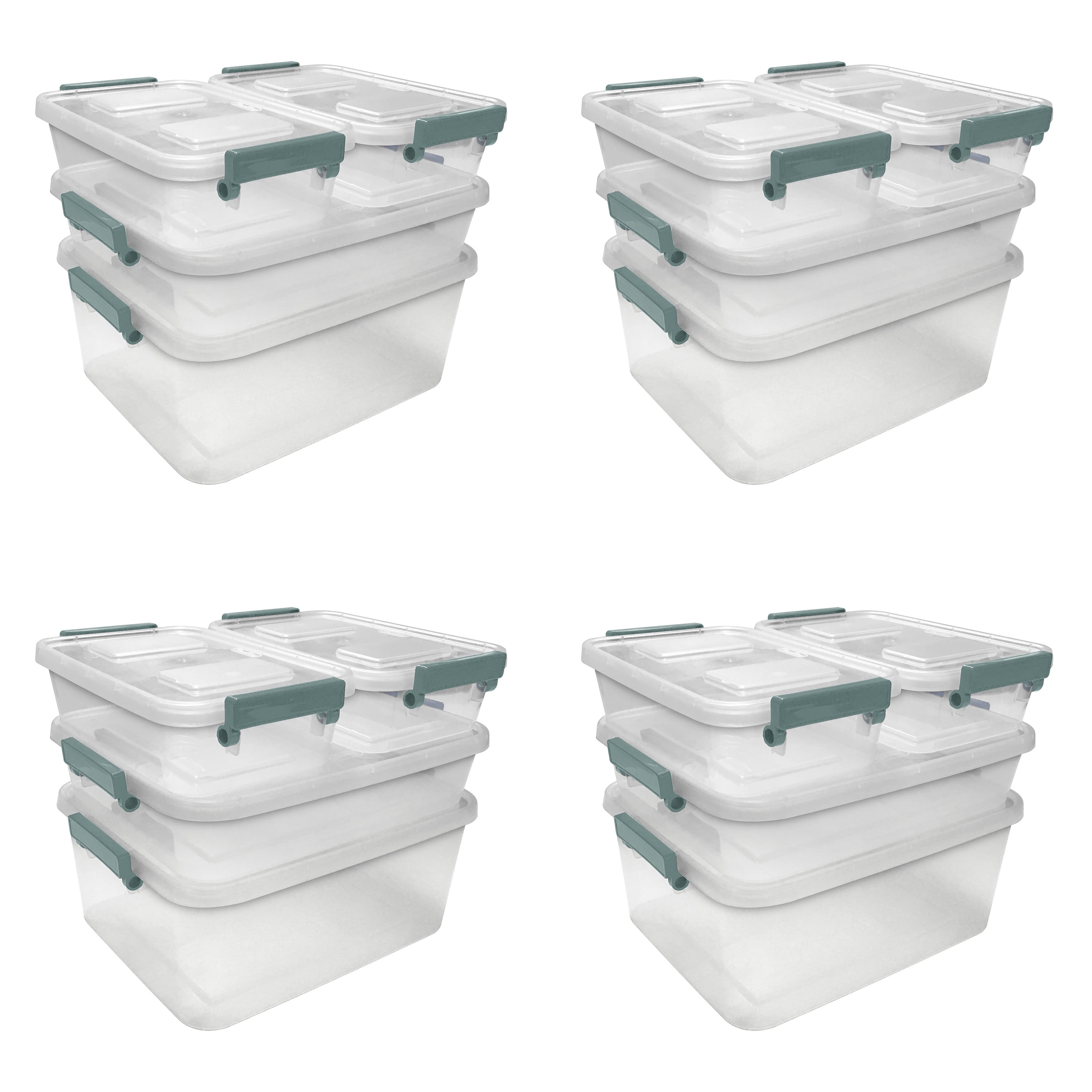 Sterilite Latch Storage Box with White Lid - Shop Closet & Cabinet