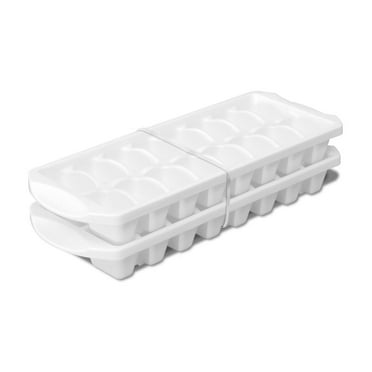 Sterilite Set of Two Stacking Ice Cube Trays, Easy release, 16 Cubes Each, BPA-Free, White