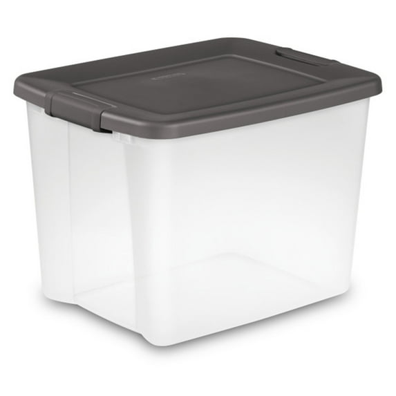 Sterilite ShelfTotes 50 Quart Latched Plastic Storage Container, (12 Pack)