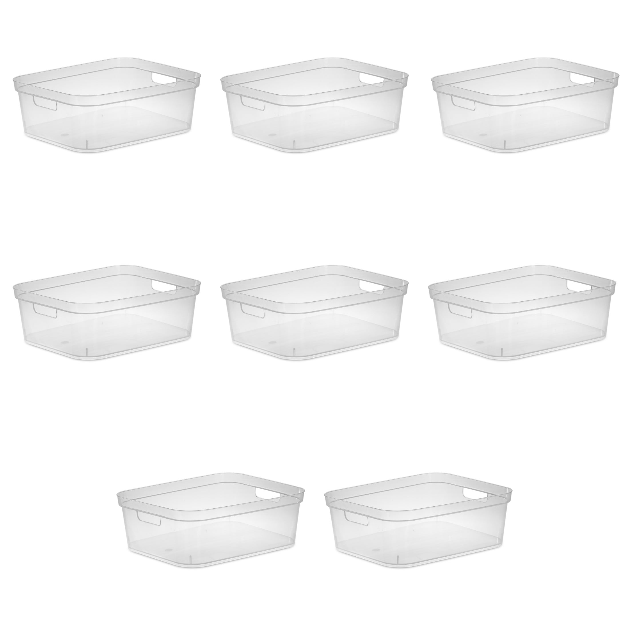 Sterilite Short See-Through Storage Bin, Clear Plastic - Walmart.com