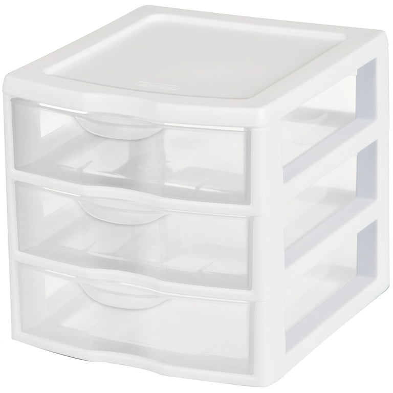 storage drawers organizer 3 Drawer Plastic Storage Plastic