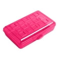 thumbnail image 1 of Sterilite Small Pencil Box, Plastic Case with Hinged Lid and Snap Latch, Portable Storage for Back to School Supplies, Neon Pink, 1 of 8