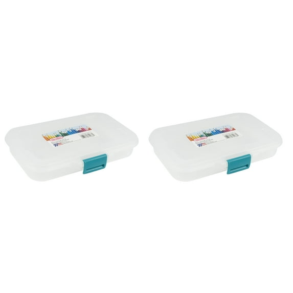 Sterilite Small Stackable Divided Box, White, 2 Pack - Walmart.com