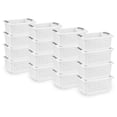thumbnail image 1 of Sterilite Small Stacking Basket, Open Top Storage Bin w/ Handles, 16 Pack, White, 1 of 1