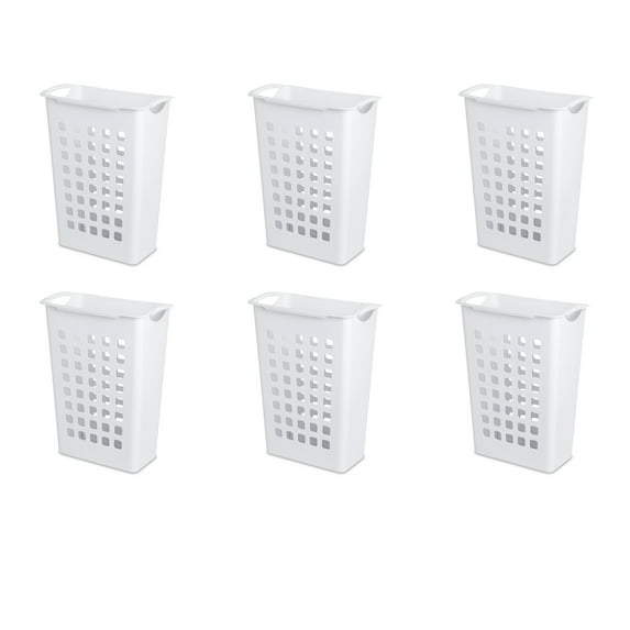 Sterilite Sorting Laundry Hamper, 6 Pack, White