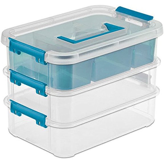 Sterilite Stackable 10-5/8-Inch Storage Box, Clear