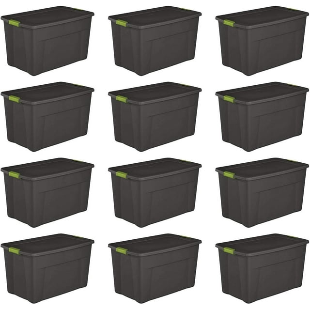 Sterilite Stackable 35 Gallon Storage Tote Box with Latching Container ...