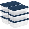 thumbnail image 1 of Sterilite Stackable 6 Quart Storage Box Container, Clear (30 Pack), 1 of 10