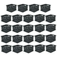 thumbnail image 1 of Sterilite Stackable Plastic Storage Crate Bin Organizer Box, Black, 24-Pack, 1 of 9