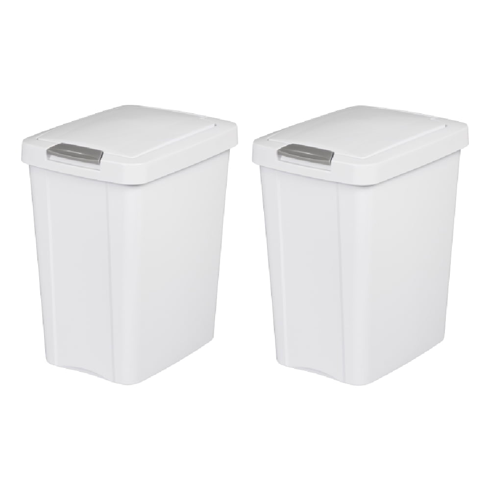 Sterilite 1043 - 7.5 Gal. TouchTop™ Wastebasket White 10438004