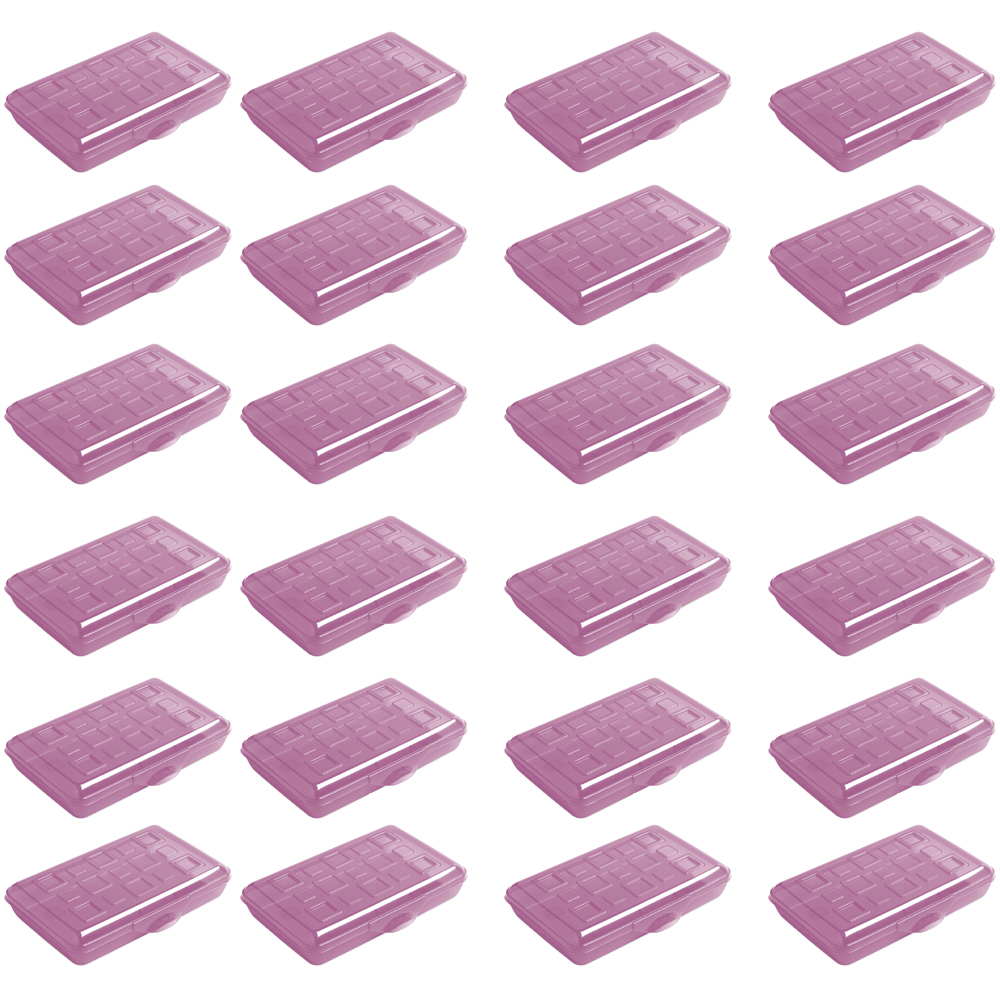 Sterilite Translucent Pencil Case School Supply Storage Box, (24 Pack