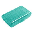 thumbnail image 1 of Sterilite Small Translucent Pencil Box, Molokai Blue (24 Pack), 1 of 7