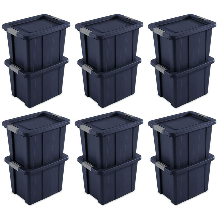 Sterilite Tuff1 18 Gal Plastic Storage Tote Bin w/ Latching Lid, Blue (18  Pack), 1 Piece - Smith's Food and Drug