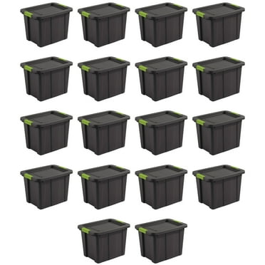 Sterilite Tuff1 Latching 18 Gal Plastic Storage Container & Lid (18 Pack)