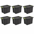thumbnail image 1 of 6030576 STORAGE TOTE GRAY 18GAL Sterilite 16.63 in. H X 17.25 in. W X 23 in. D Stackable Storage Tote ,(Pack of 6), 1 of 7