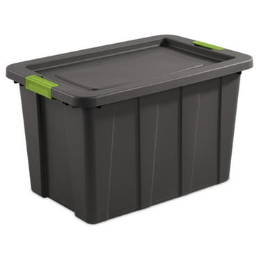 Sterilite Tuff1 Latching 30 Gallon Plastic Storage Tote and Lid (4 Pack)