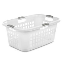 Sterilite Ultra 2 Bushel Plastic Stackable Laundry Basket, White (12 Pack)