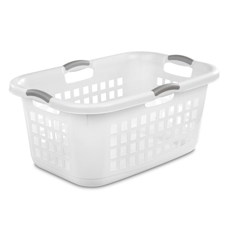 Sterilite Ultra 2 Bushel Plastic Stackable Laundry Basket, White