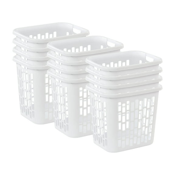 Sterilite Ultra Easy Carry Dirty Clothes Laundry Basket Hamper, (12 Pack)