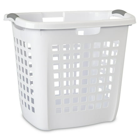 Sterilite Ultra™ Easy Carry Plastic Laundry Hamper w/ Sturdy Rim and Handles, White
