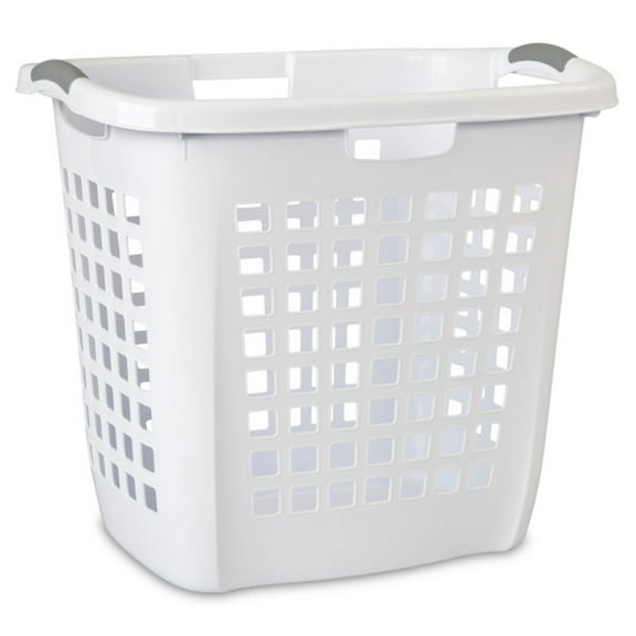 Sterilite Ultra Easy Carry Plastic Laundry Basket Hamper, White (8 Pack)