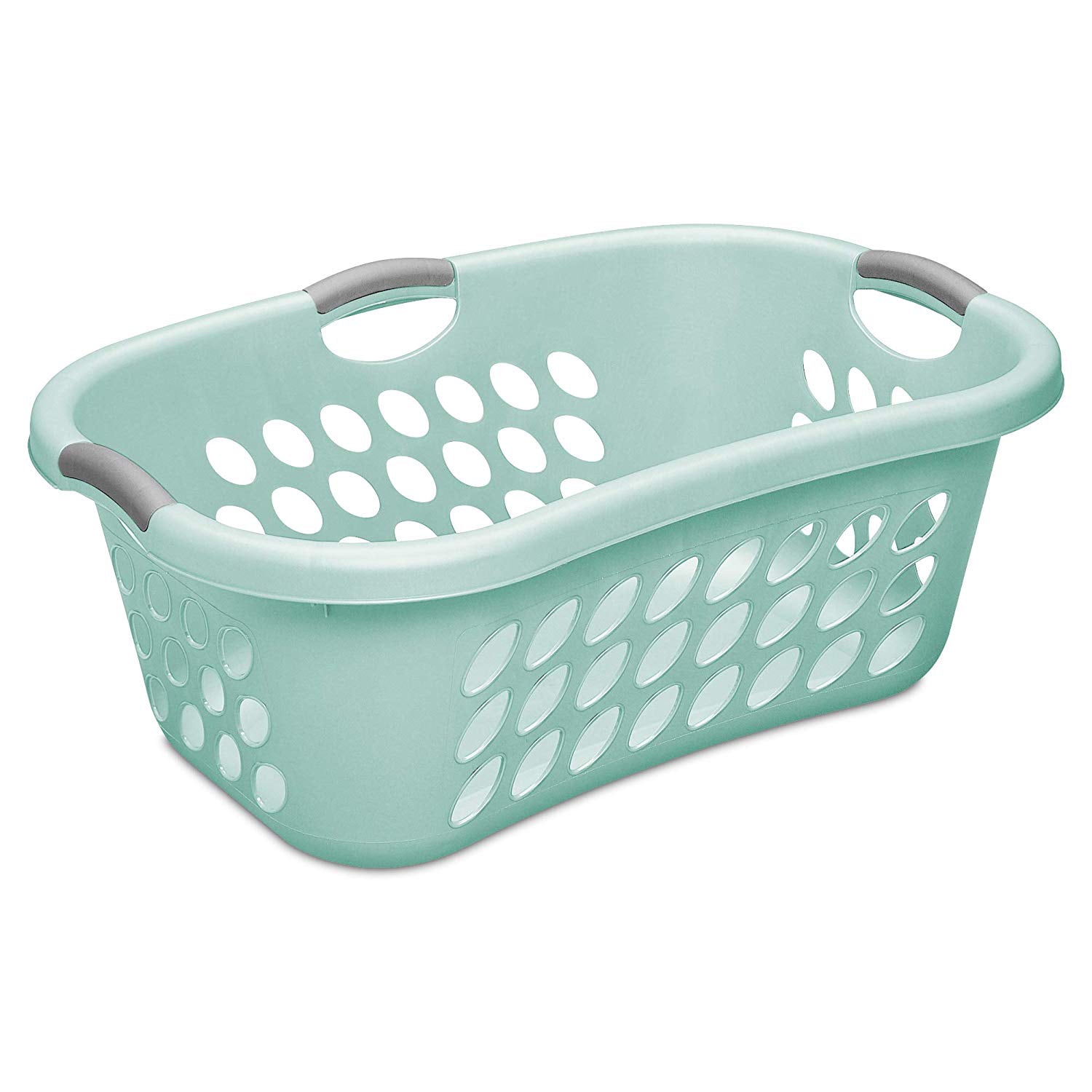Sterilite Ultra HipHold 1.25 Bushel Plastic Stackable Clothes Laundry Basket Bin