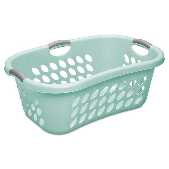 Sterilite Ultra HipHold 1.25 Bushel Plastic Stackable Clothes Laundry Basket Bin