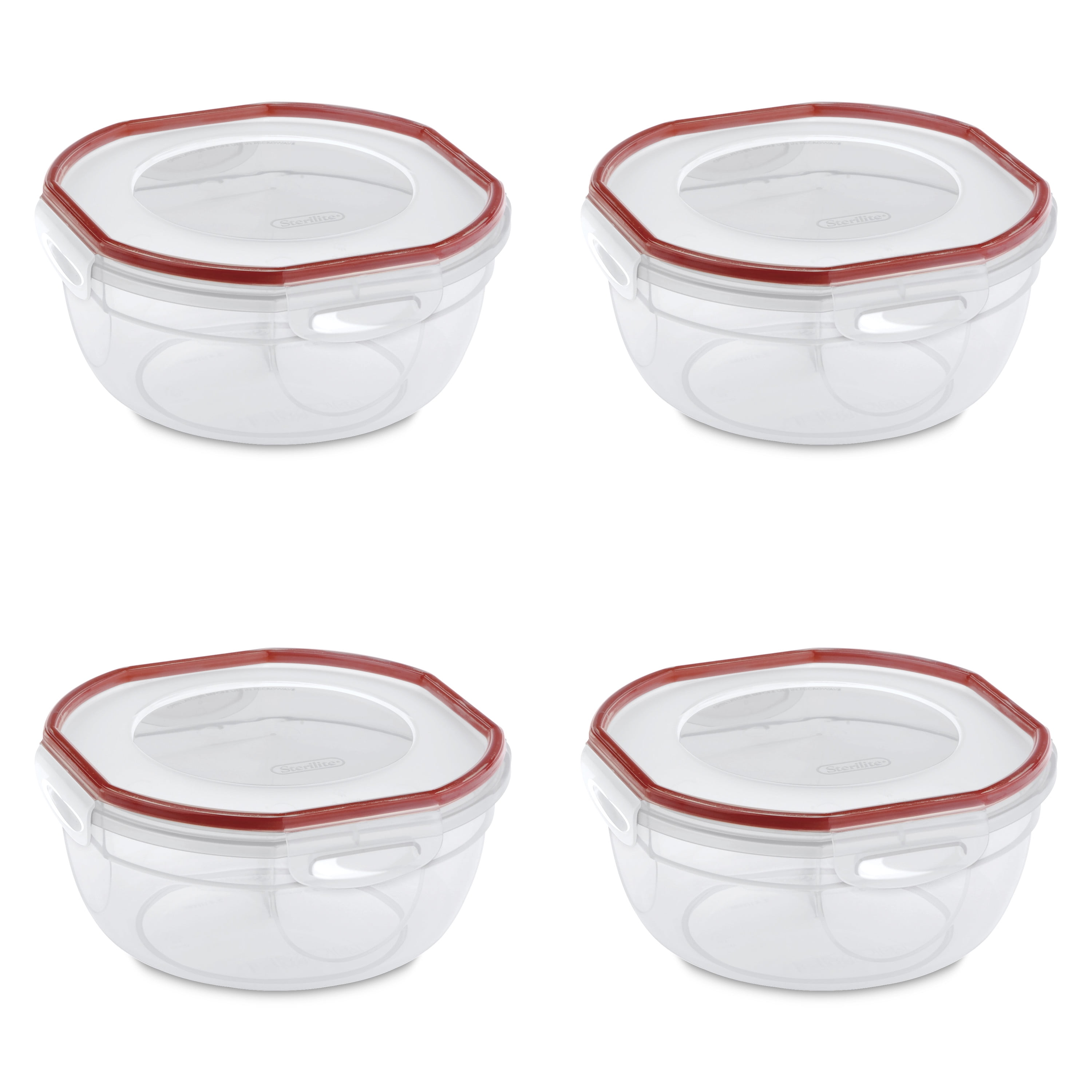 Sterilite Ultra Seal™ 2.5 quart Bowl Clear Set of 4