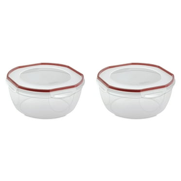 Sterilite Ultra•Seal™ 8.1 Qt. Bowl, Latching Food Storage Container, Airtight Watertight Seal, Clear, 2 Count