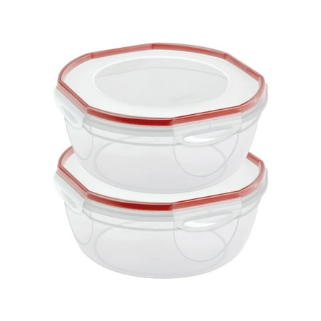 Sterilite Ultra Seal Plastic Food Storage Bowl Container - 8.10 Quart - 2 Pack