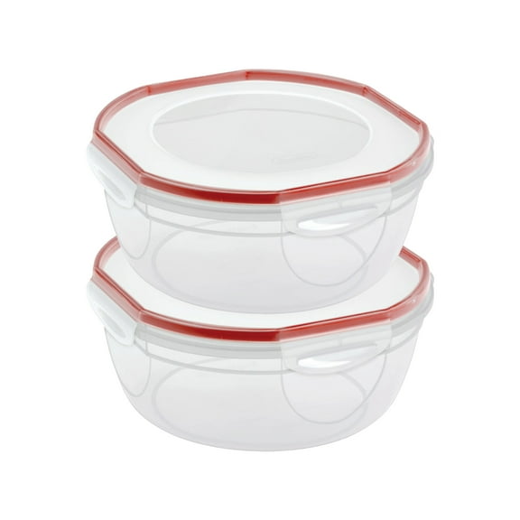 Sterilite Ultra Seal 8.10 Quart Plastic Food Storage Bowl Container, 2 Pack
