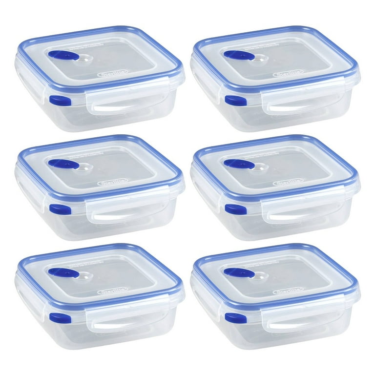 Sterilite Ultra-Sea l4.0 Cup Square Food Storage Container, Blue (6-Pack) 6  x 03314706 - The Home Depot