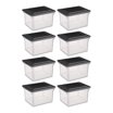 5pcs Clear White Plastic Rectangle 10 Compartments Components Storage ...