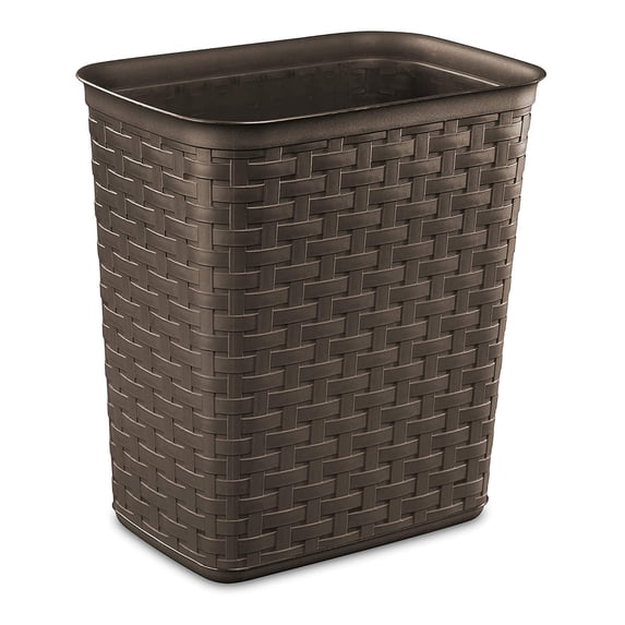 Sterilite Weave 3.4 Gallon Plastic Home & Office Wastebasket, (18 Pack)