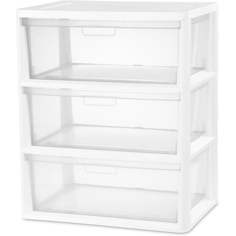 Sterilite Wide 3 Drawer Tower