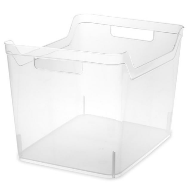 Sterilite Wide Shelf Bin, Clear Plastic Open Storage Containers, Multi ...