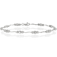 thumbnail image 1 of Stering Silver Blue Tanzanite Chain Gemstone Tennis Bracelet, 1 of 6
