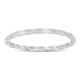 thumbnail image 1 of Stering Silver Rhodium Plated 5mm Twist Half Satin And Half Diamond Cut Bangle, 1 of 1