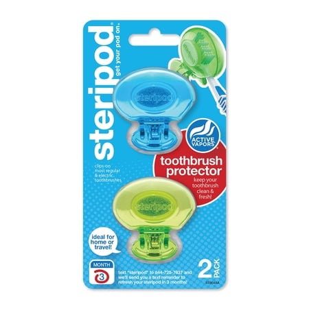 Steripod Clip-On Toothbrush Protector, 2 Count (colors may vary) price history and forecast - Steripod Steripod